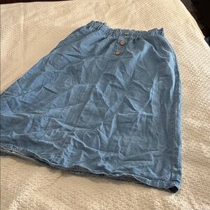 Blue midi Denim Skirt